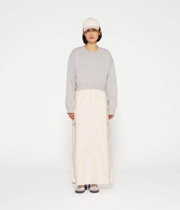 maxi skirt twill | ecru