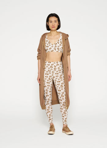 yoga leggings leopard | soft white melee