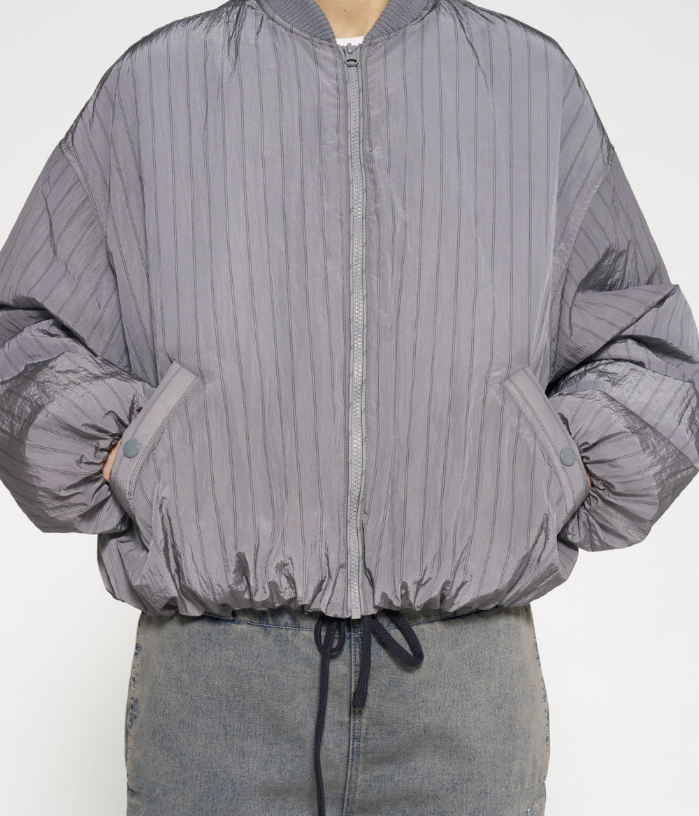 bomber jacket pinstripe | graphite