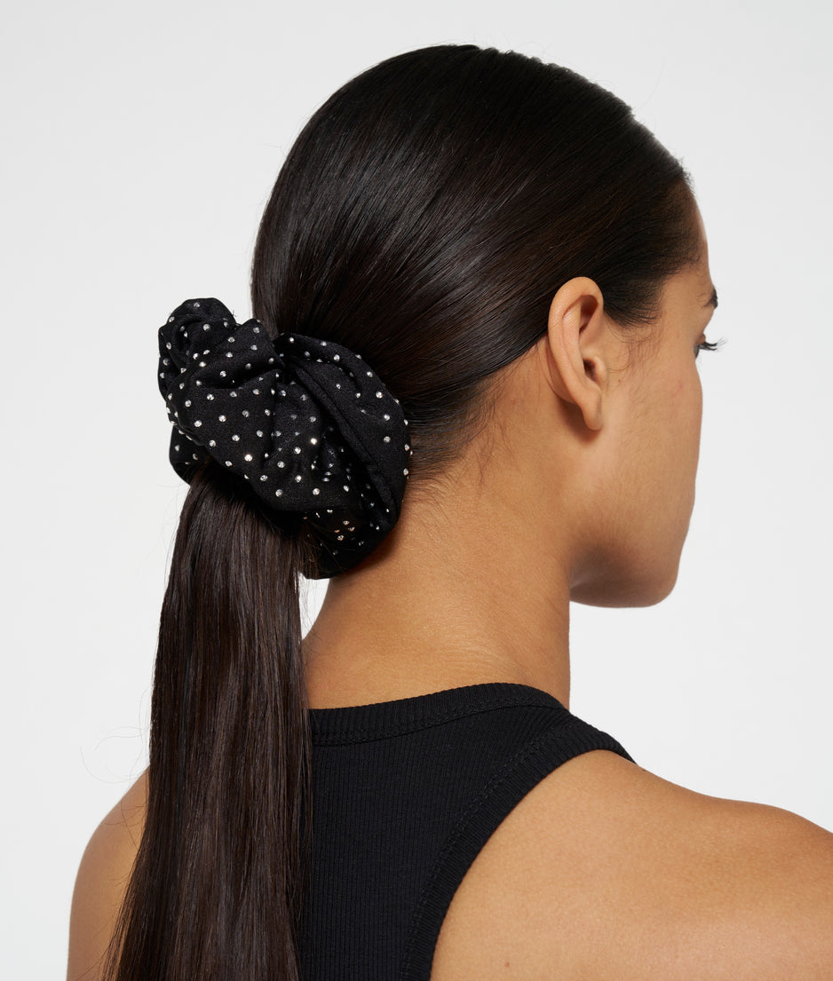 strass scrunchie | black