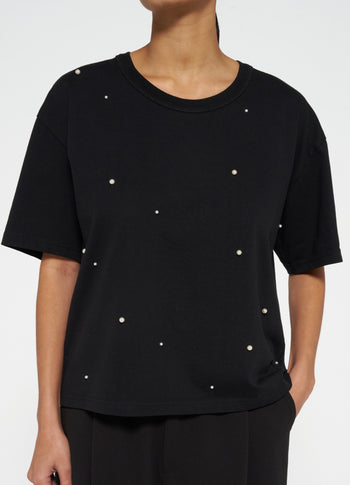 the tee pearls | black