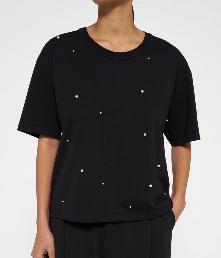 the tee pearls | black