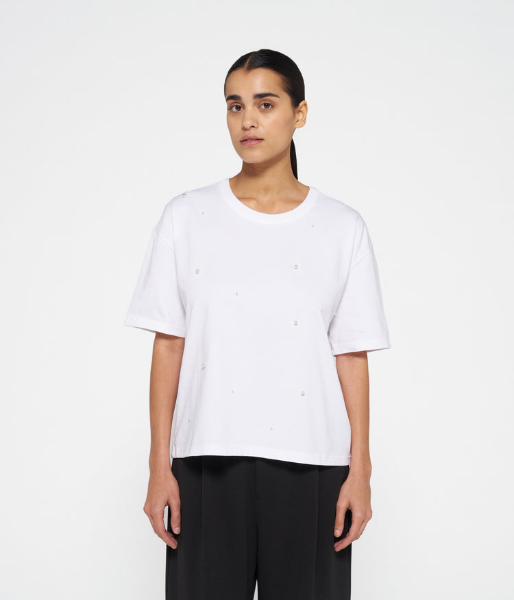 the tee pearls | white