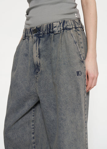 wide pants flowy denim | blue denim