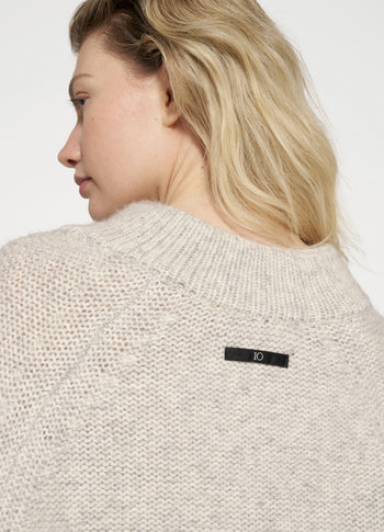 polo knit sweater | light grey melee