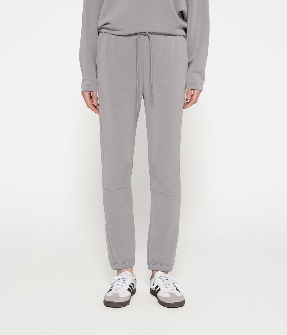 cropped jogger scuba | graphite