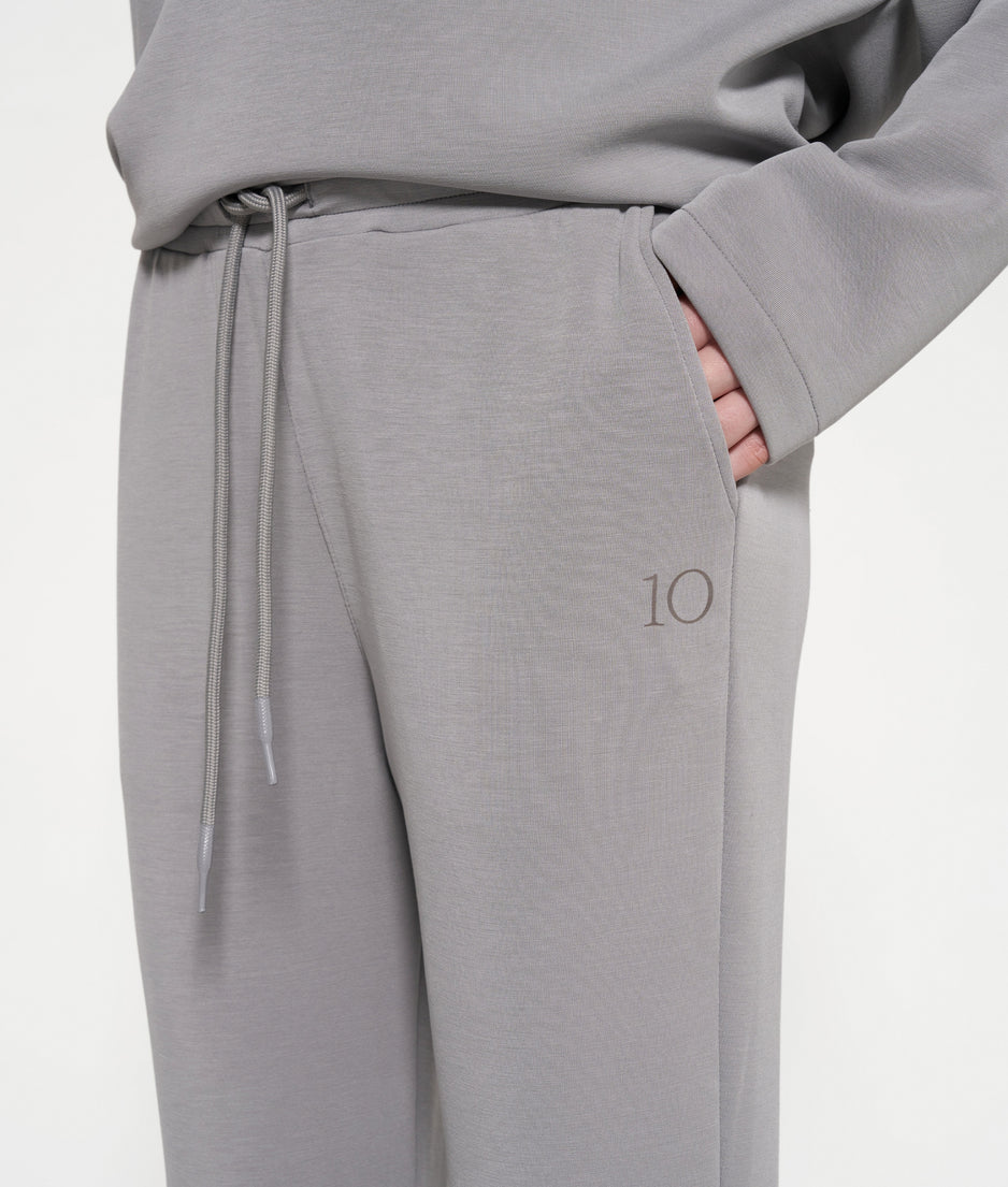 cropped jogger scuba | graphite