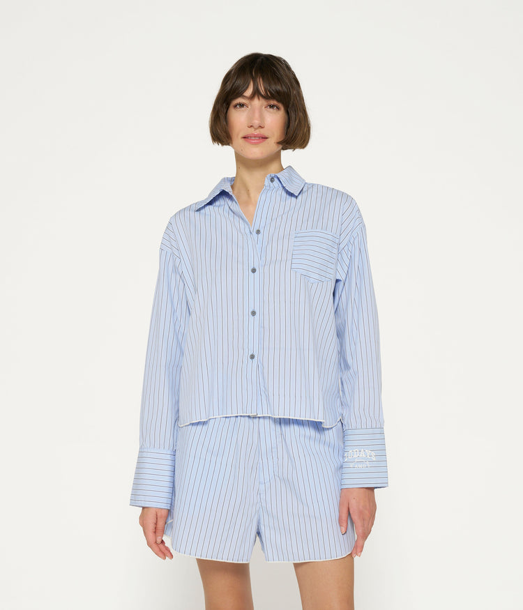 stripe shirt | classic blue