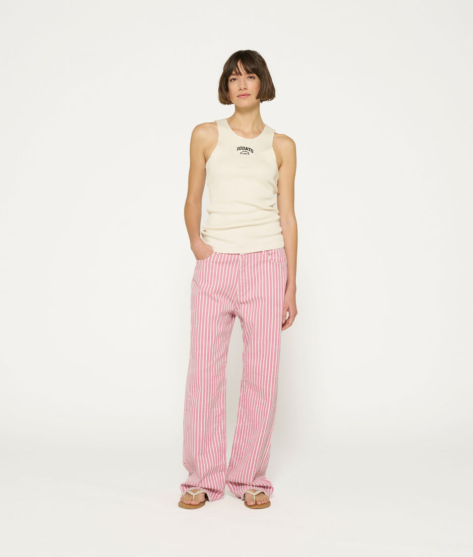 twill pants stripe | orchid pink