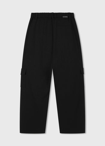 cargo pants crepe | black