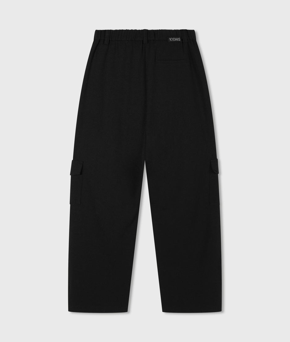 cargo pants crepe | black