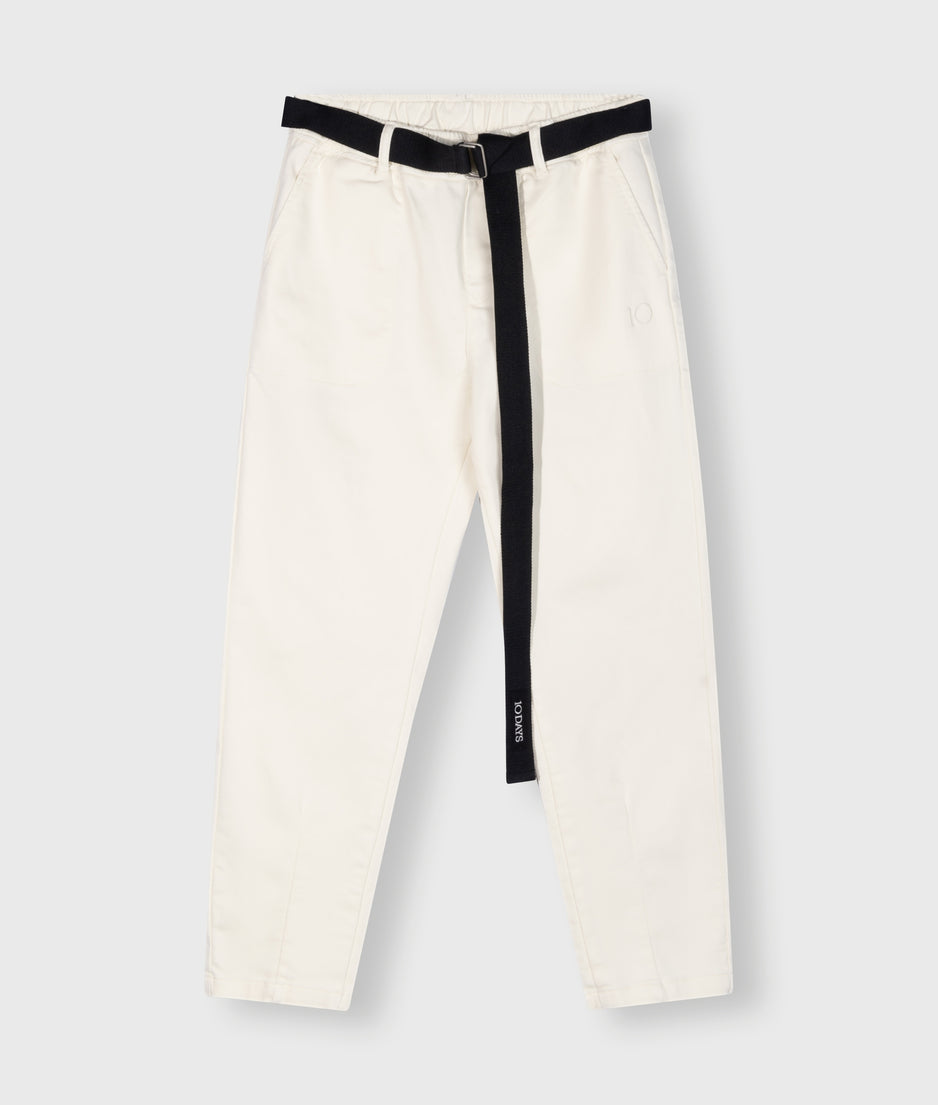 belted pants jog denim | light natural