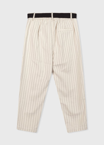 belted pants pinstripe | light natural