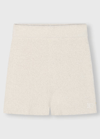 boucle knit shorts | light natural