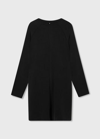 longsleeve midi dress scuba | black