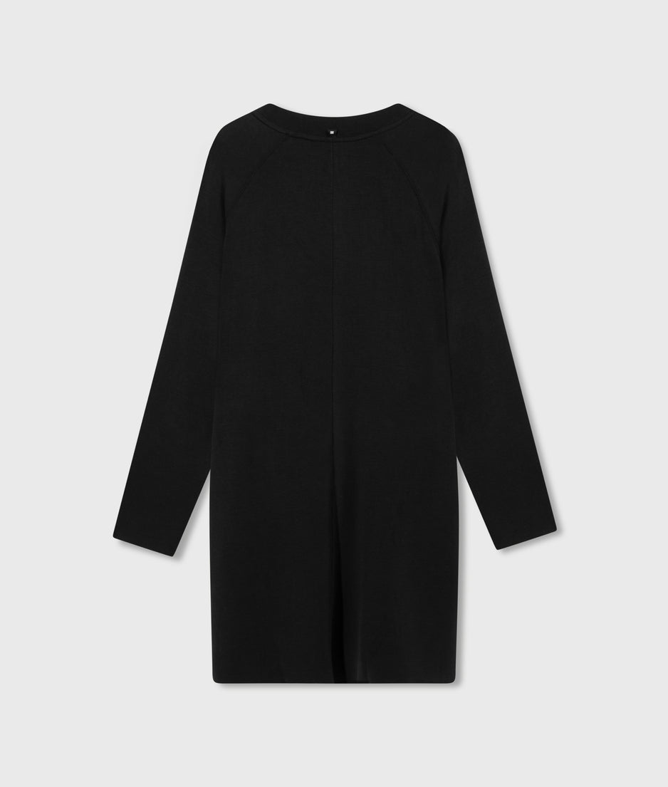 longsleeve midi dress scuba | black