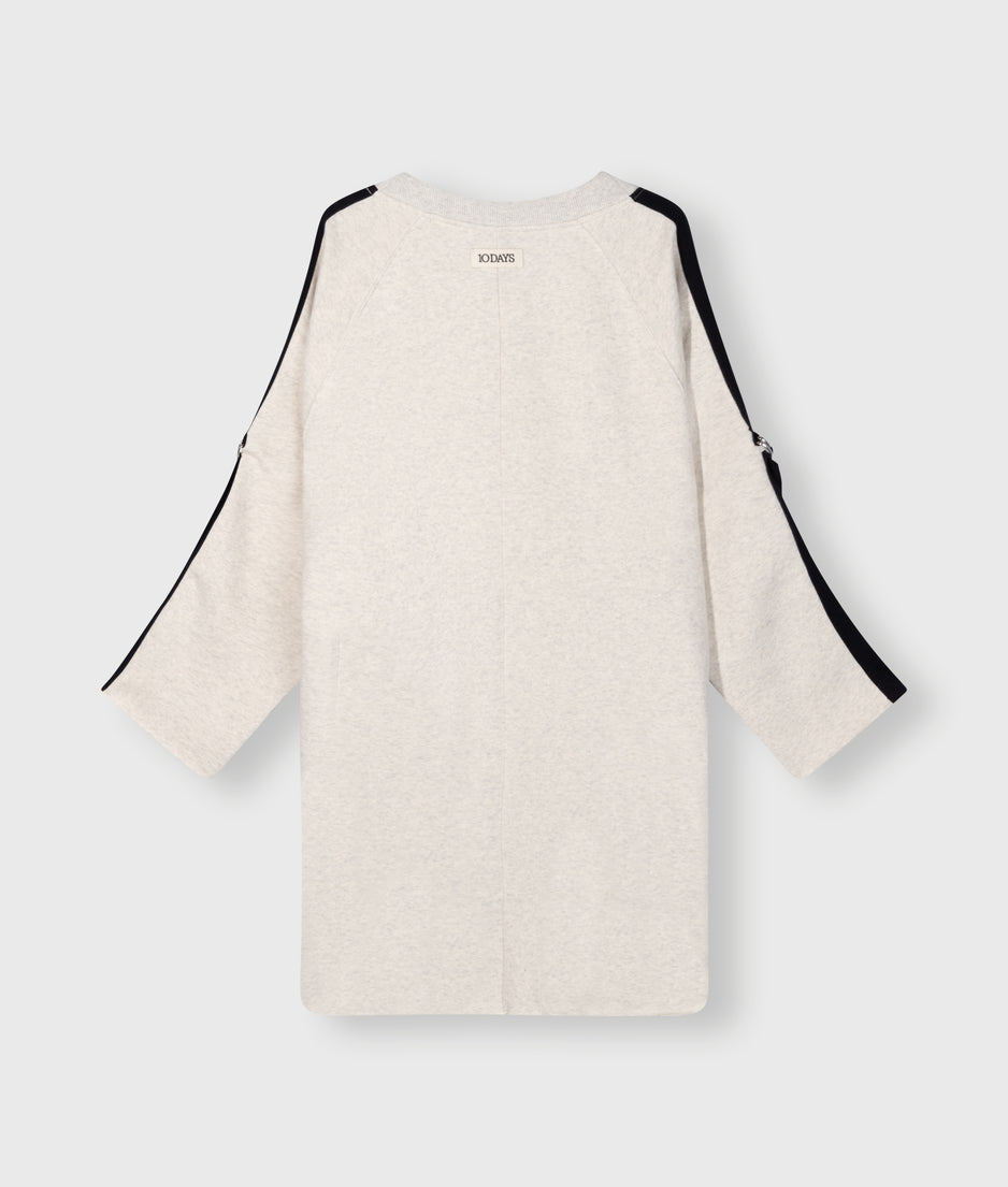 belted raglan dress | soft white melee