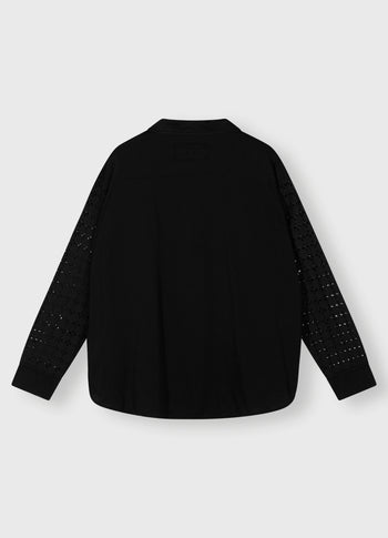 shirt broidery anglaise | black