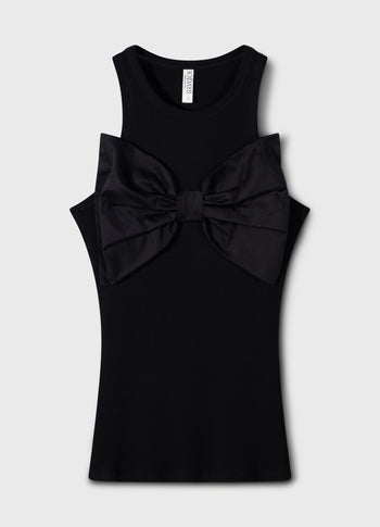 the tank top bow | black