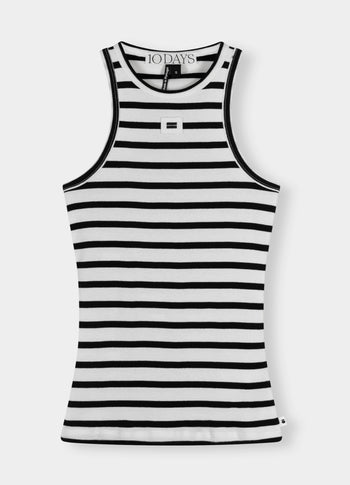 THE TANK TOP STRIPES | white/black