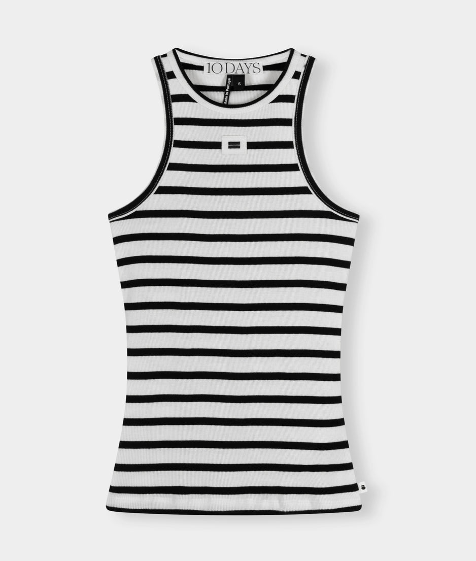 THE TANK TOP STRIPES | white/black