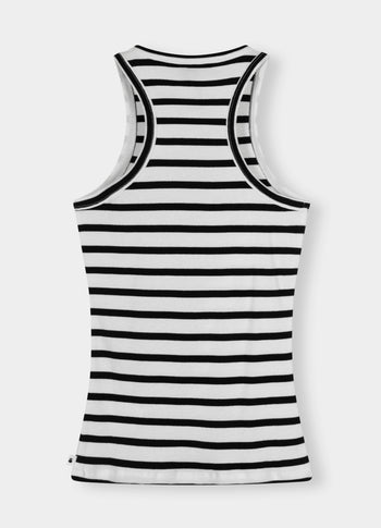 THE TANK TOP STRIPES | white/black