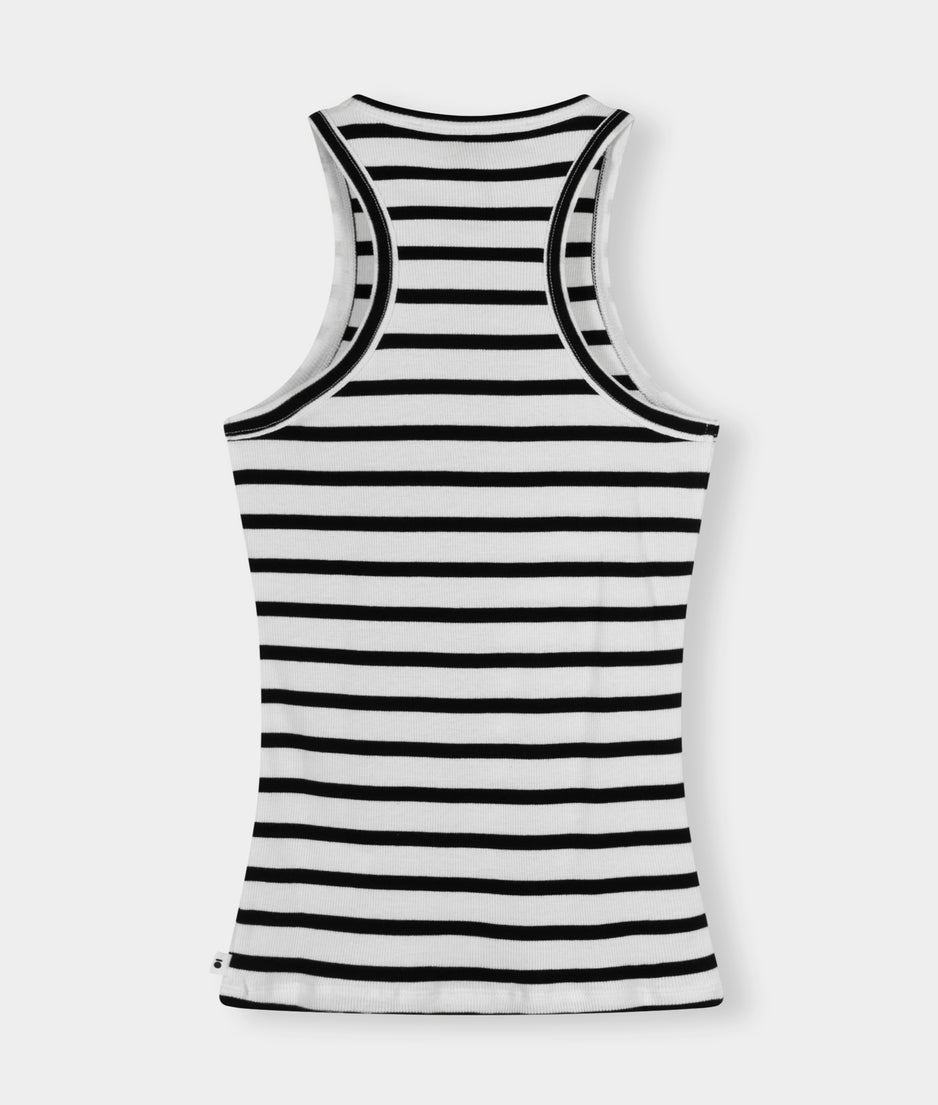 THE TANK TOP STRIPES | white/black