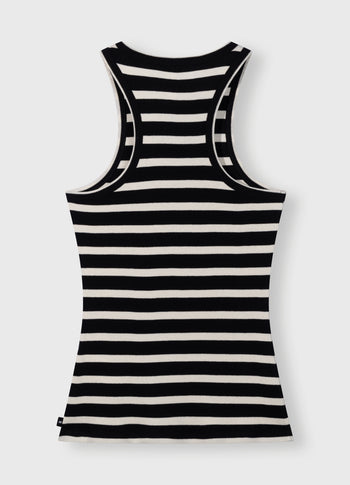 tank top rib stripes | black/light natural