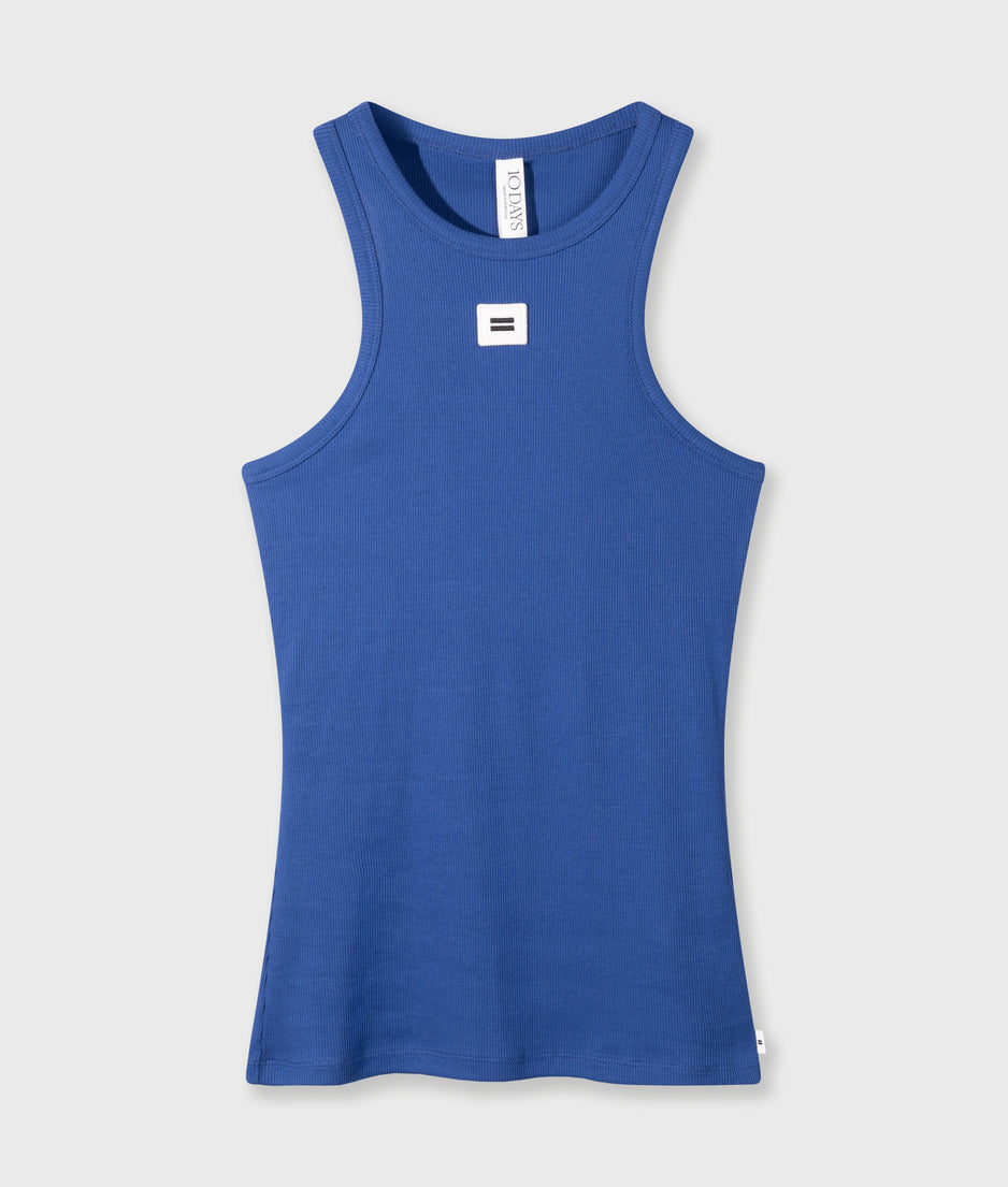 tank top rib | true blue