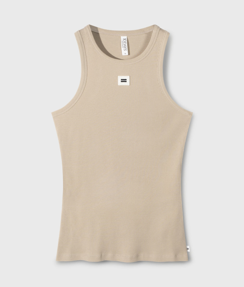 tank top rib | light latte