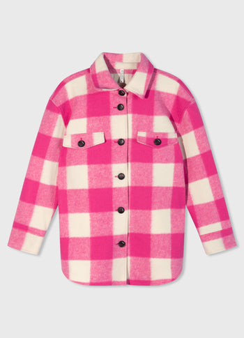 jacket check | bright pink