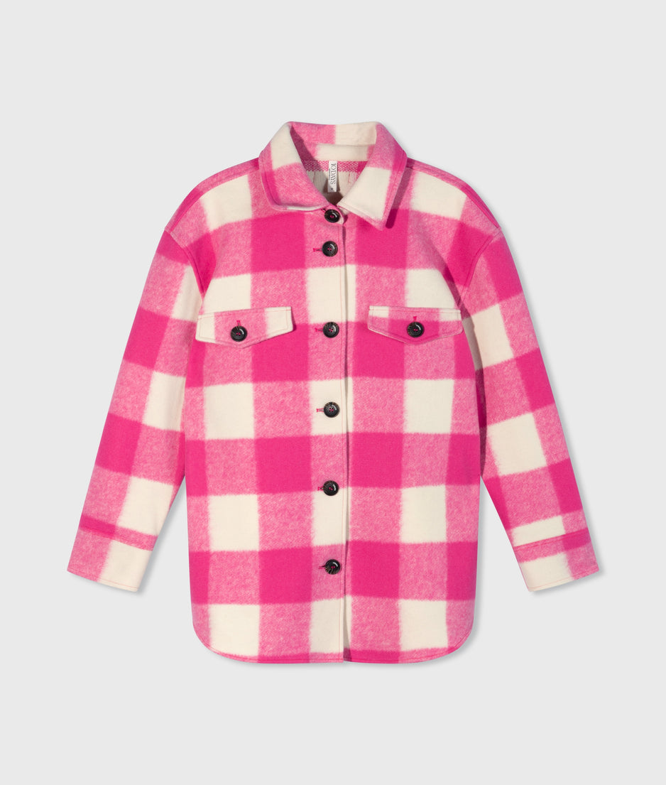 jacket check | bright pink