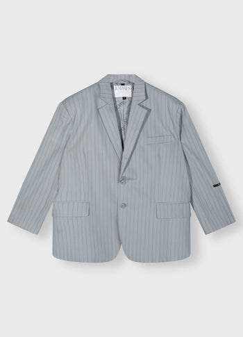 oversized pinstripe blazer | graphite