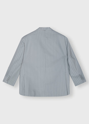 oversized pinstripe blazer | graphite