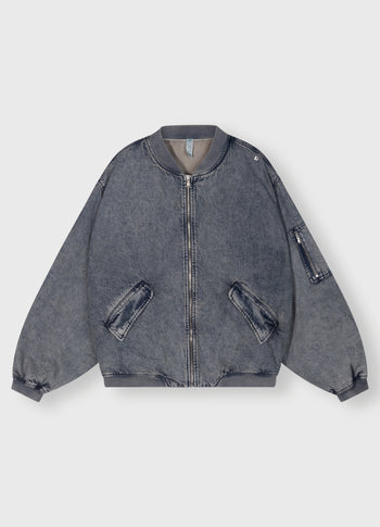 bomber jacket denim | blue denim