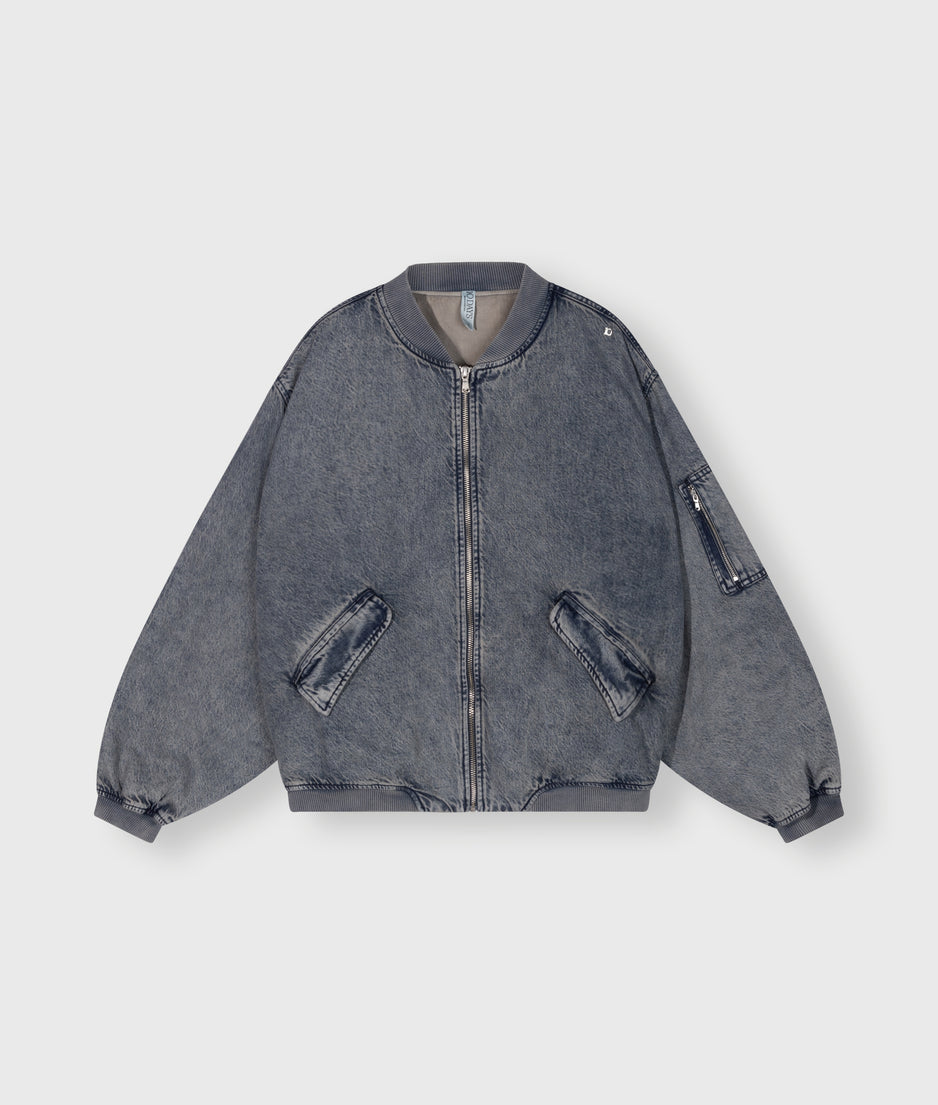 bomber jacket denim | blue denim