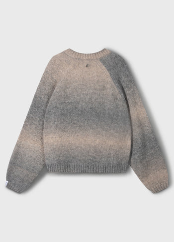 v-neck sweater gradient knit | antra melee