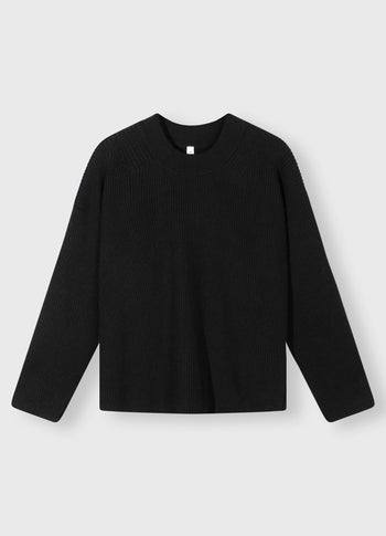 knit sweater | black