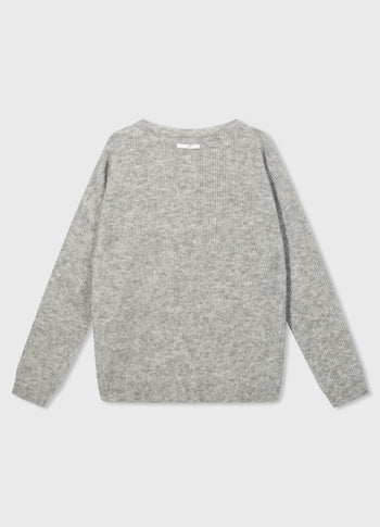 sweater rib knit | light grey melee