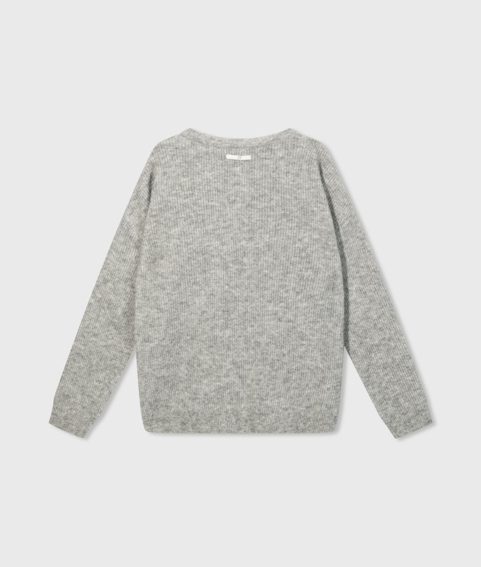 sweater rib knit | light grey melee