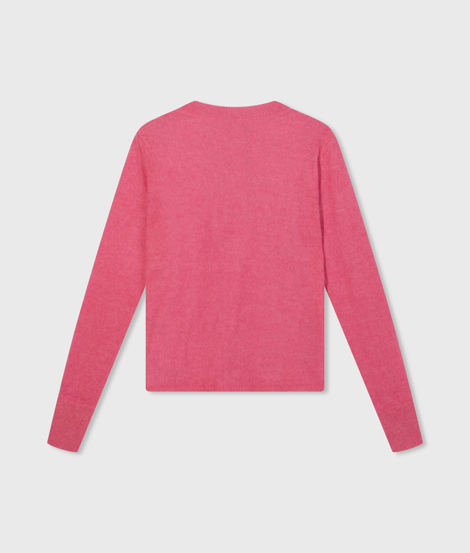 tee thin knit | bright pink