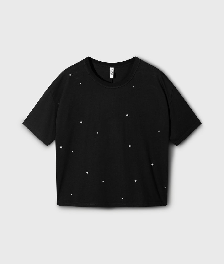 the tee pearls | black