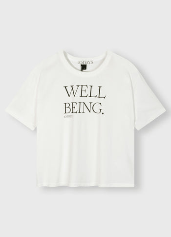 cotton tee well being | ecru