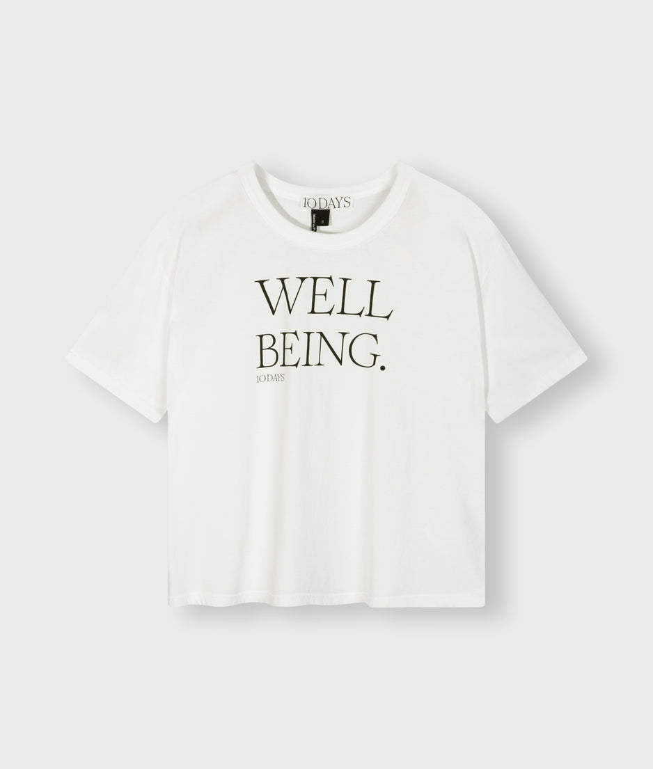 cotton tee well being | ecru