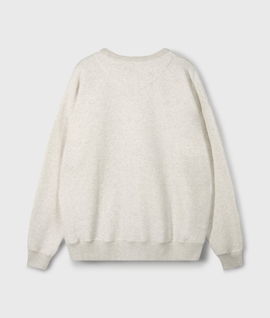 the festive statement sweater | soft white melee