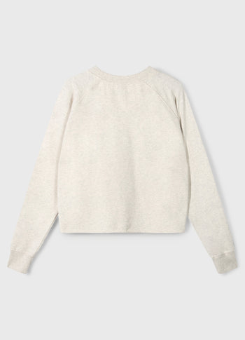 crew neck pearls | soft white melee