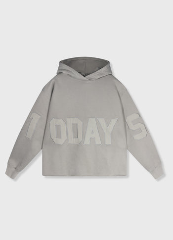 statement hoodie logo patch | graphite