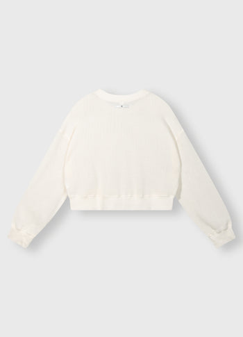 cropped sweater mesh | ecru