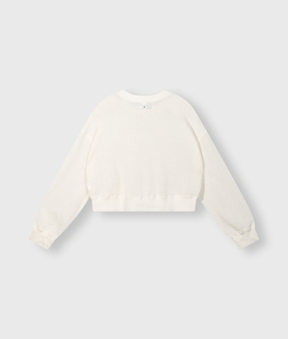 cropped sweater mesh | ecru