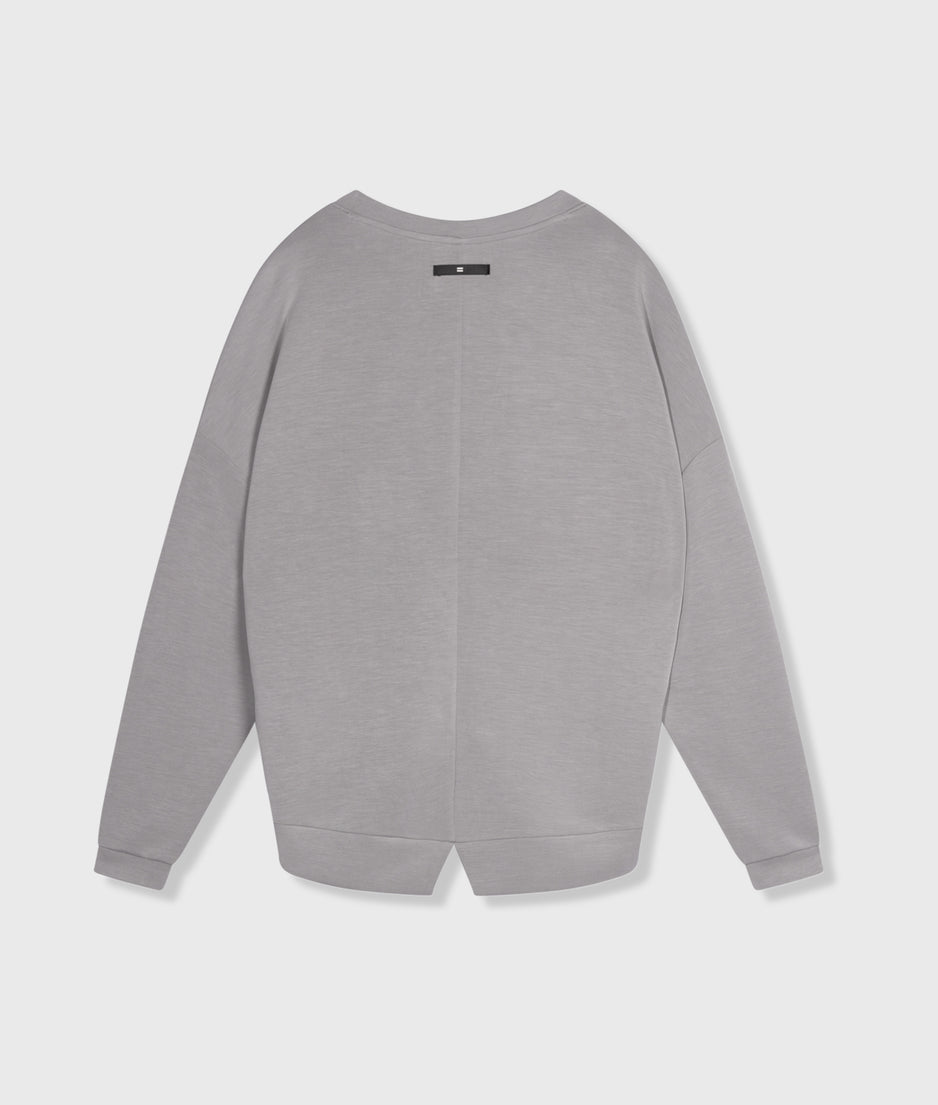 v-neck sweater scuba | graphite